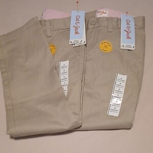 Cat & Jack Beige School Uniforms (2)pairs
